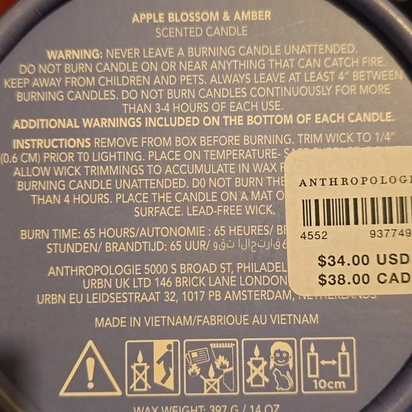 ♥️BUY 2 GET 1 FREE Getaway Woody Apple Blossom & Amber Boxed Candle, Retail $34 - Picture 8 of 10